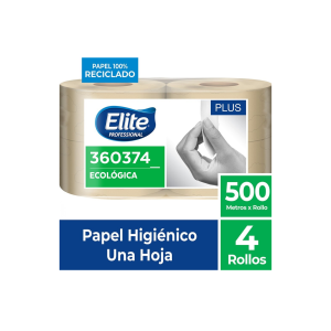 COD. 2452.000 - PAPEL HIG. JUMBO 1H ECOLOGICO 500MT X 4 ROLLOS PLUS ELITE (360374)
