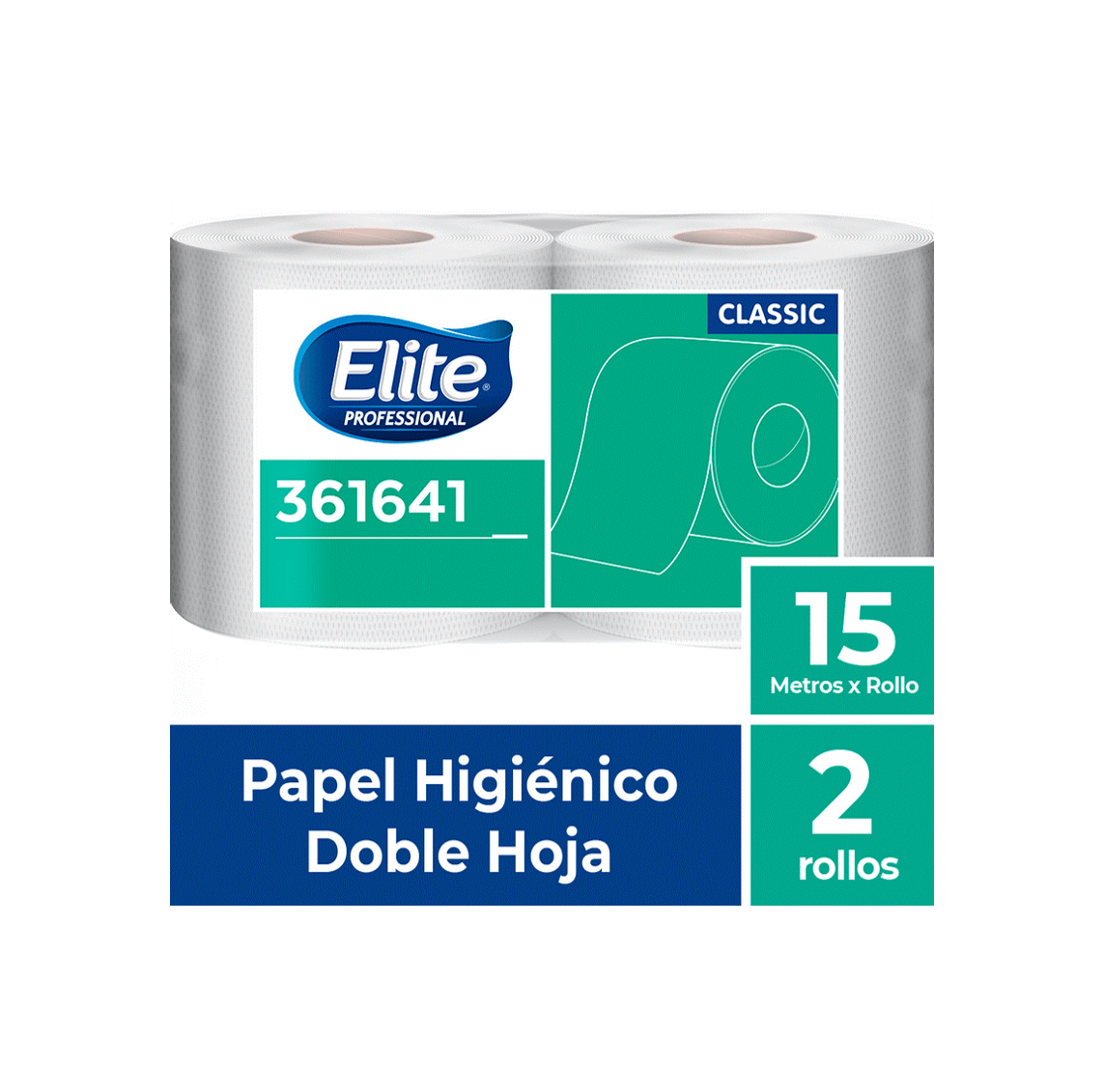 COD. 563.000 - PAPEL HIG. HOTELERO 2H BL 15MT X 2 ROLLOS ELITE (361641)
