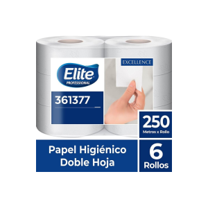 COD. 564.000 - PAPEL HIG. JUMBO 2H BLANCO 250MT X 6 ROLLOS ELITE (361377)