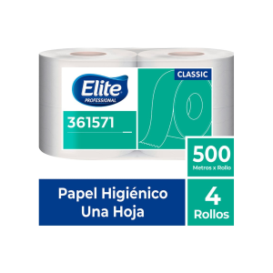 COD. 566.000 - PAPEL HIG. JUMBO S.ECONO 1H BLANCO 500MT X 4 ROLLOS ELITE (361571)