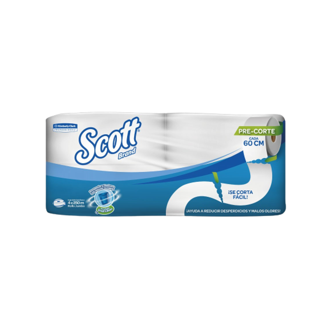 COD. 570.000 - PAPEL HIG. SCOTT JUMBO 2H BL. 250MT PQ X 4 (30223602)