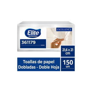 COD. 577.000 - PAPEL TOALLA INTERF. 2H BLANCO 150 HJS 21.6 X 21CM EXCELLENCE
