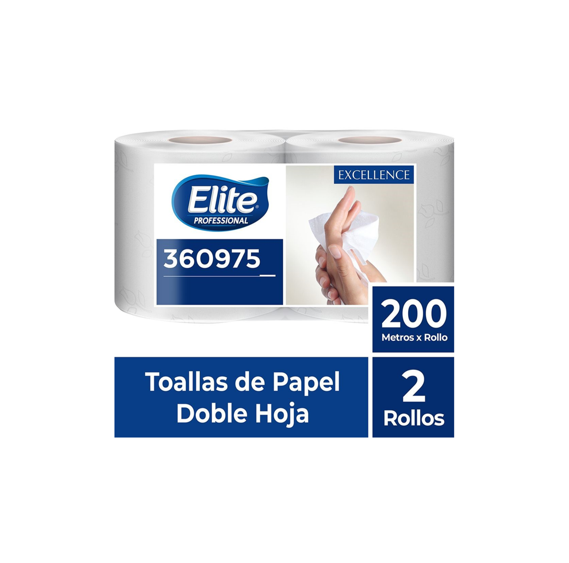 COD. 590.000 - PAPEL TOALLA TRIPLE MAX 2H BLANCO 200MT X 2 ROLLOS EXCELLENCE ELITE (360975)