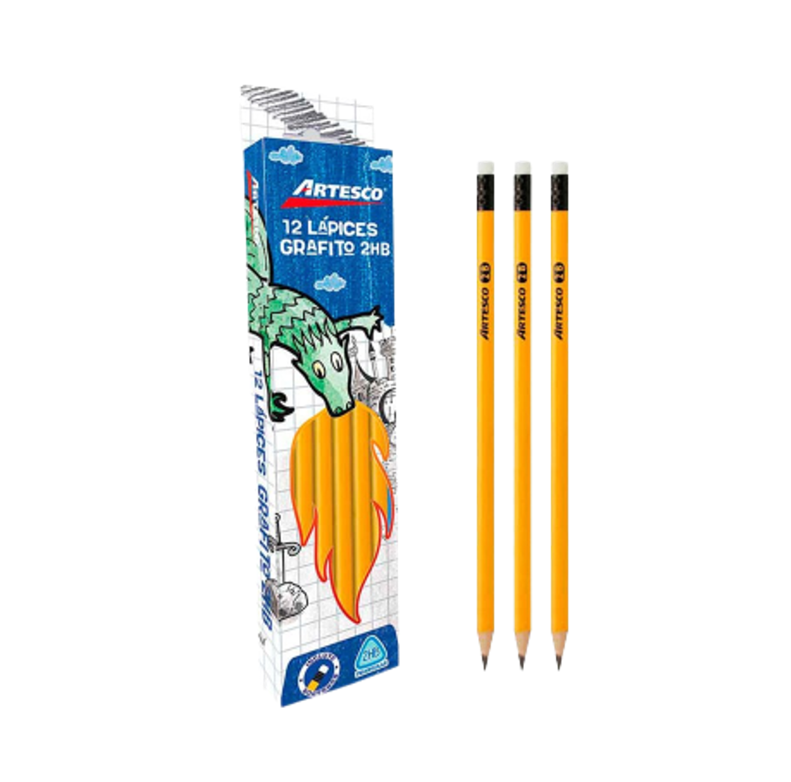 COD. 1775.000 - LAPIZ AMARILLO TRIANGULAR 2HB ARTESCO