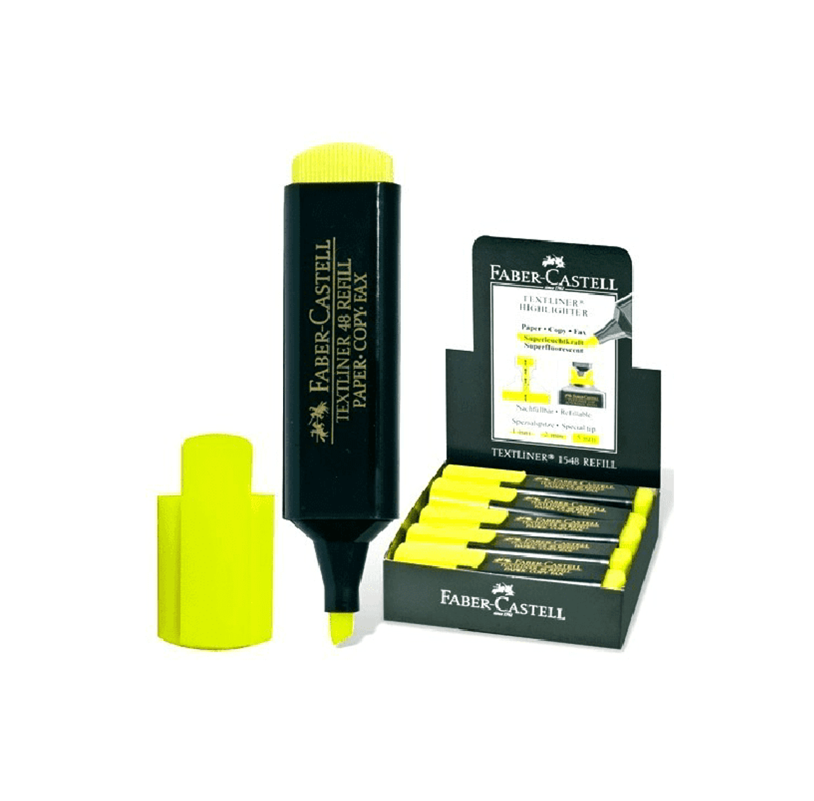 COD. 1956.000 - RESALTADOR AMARILLO TEXTILINER 48 FABER CASTELL