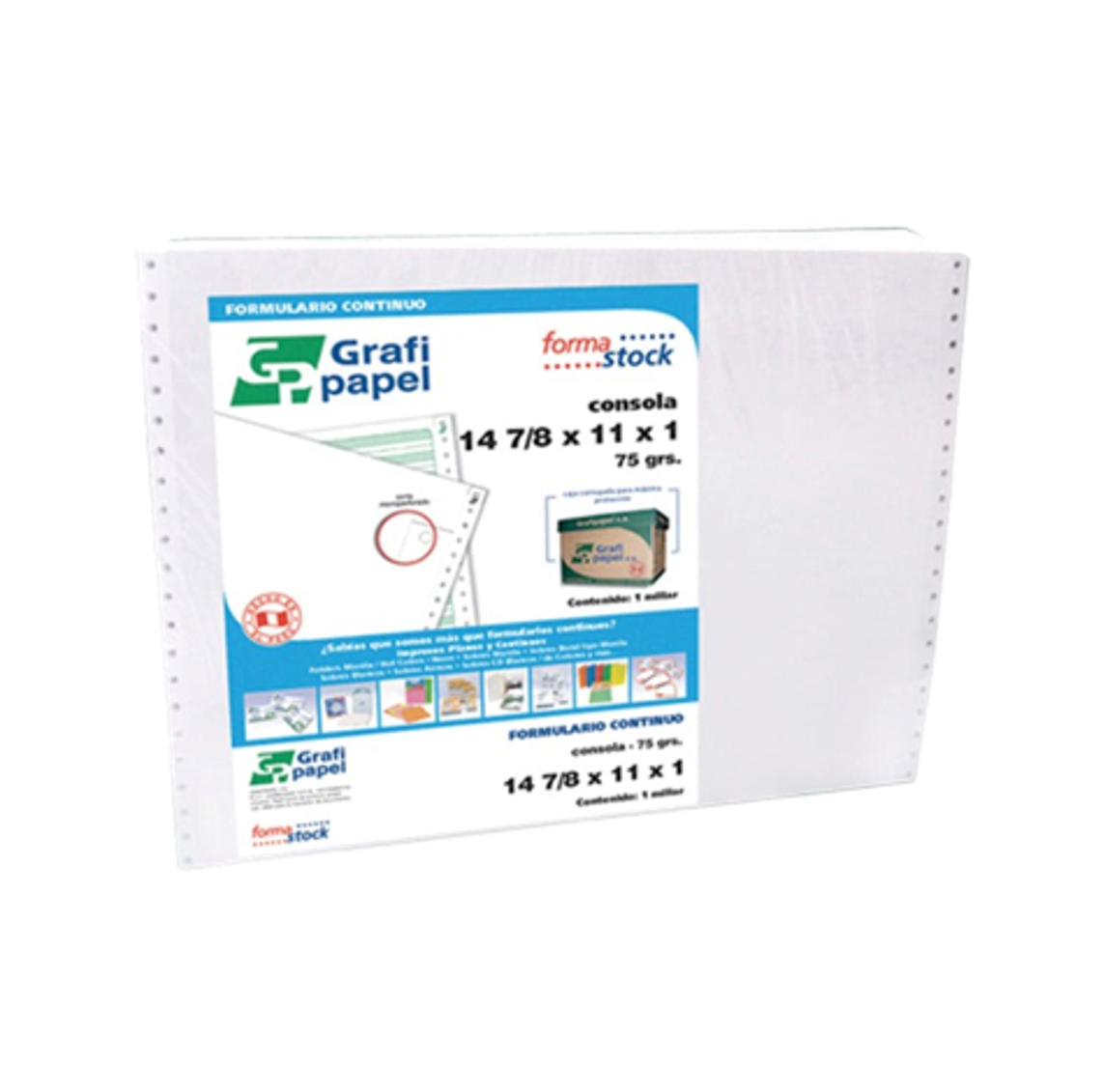 COD. 198.000 - CONSOLA 14 7/8 X 11 X 1 DE 75GR MILLAR GRAFIPAPEL