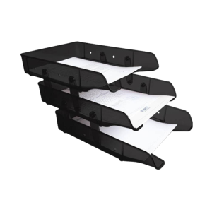 COD. 2072.000 - BANDEJA PLASTICA 3 PISOS NEGRO PREMIUN ARTESCO