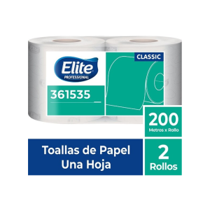 COD. 574.000 - PAPEL TOALLA ECO 1H BLANCO 200MT X 2 CLASSIC ELITE (361535)
